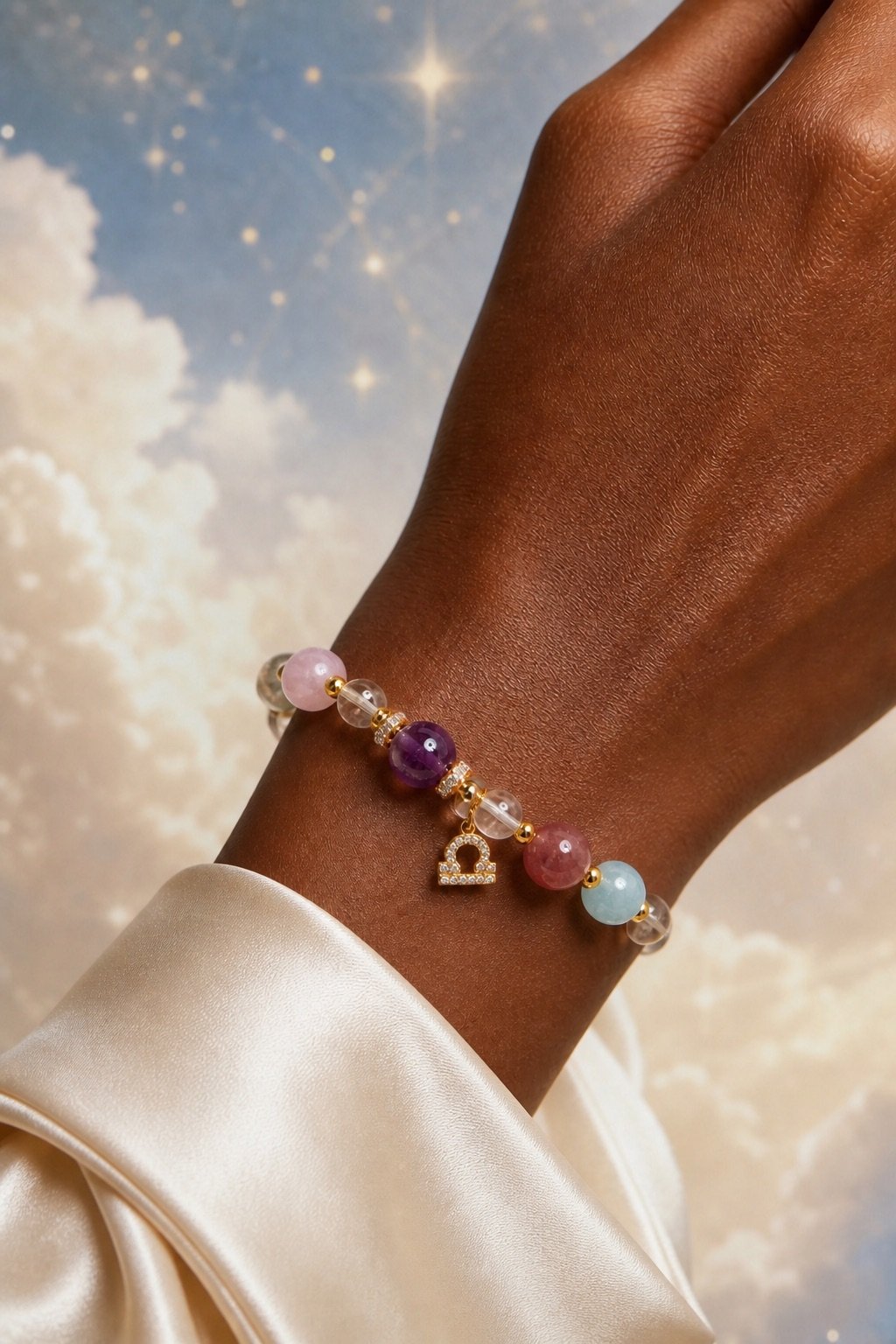 Libra Harmony Glow Zodiac Crystal Bracelet