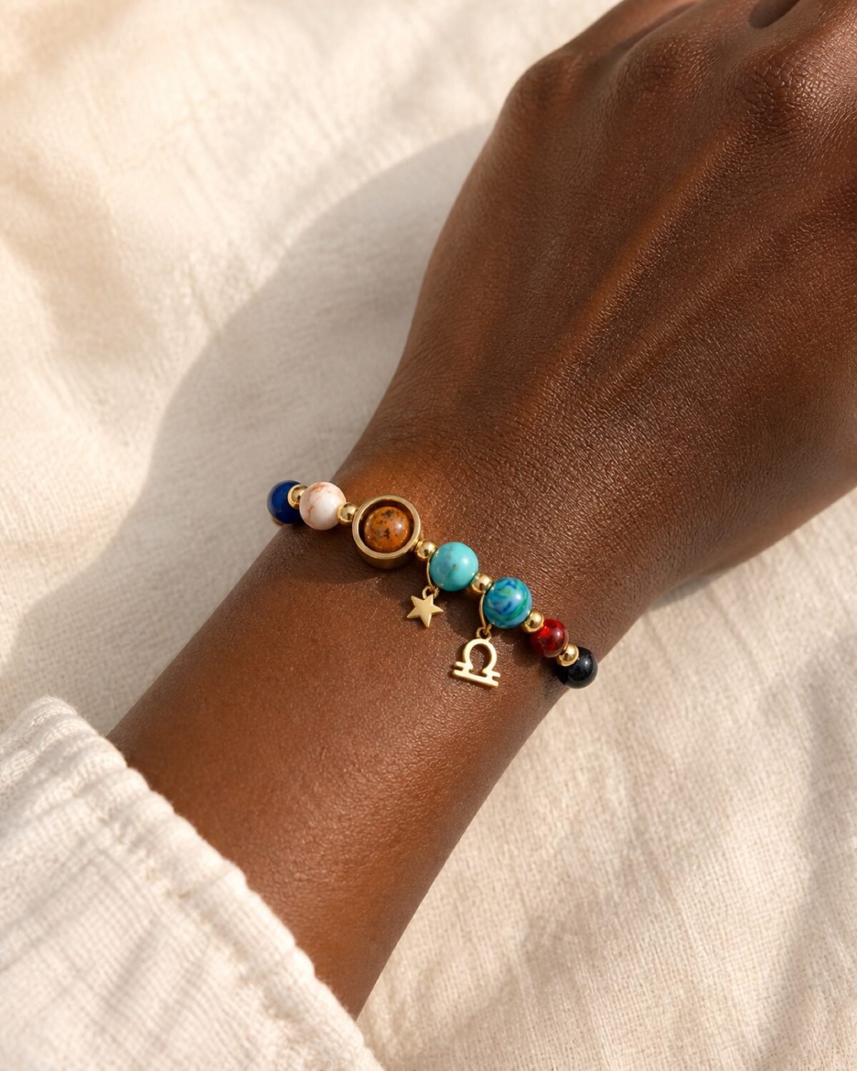 Libra Blue Horizon Zodiac Stone Bracelet