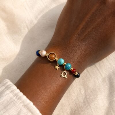 Libra Blue Horizon Zodiac Stone Bracelet