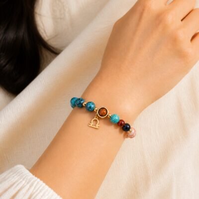 Libra Blue Horizon Zodiac Stone Bracelet