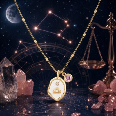 libra-pearlescent-zodiac-birthstone-necklace-04-zodiac-totem Libra Pearlescent Zodiac Birthstone Necklace