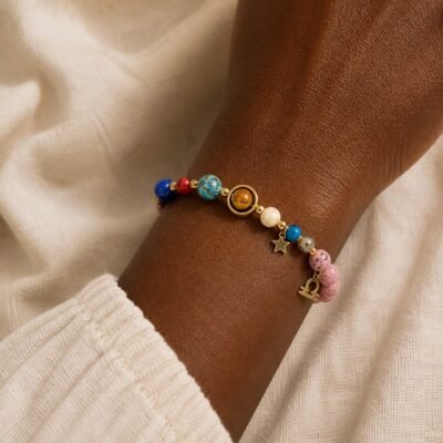 libra-pink-black-skin Libra Rose Zodiac Totem Bracelet