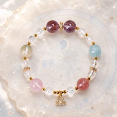 Libra Harmony Glow Zodiac Crystal Bracelet