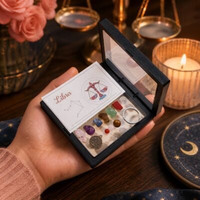 Libra Seven Chakra Crystal Keychain Gift Set