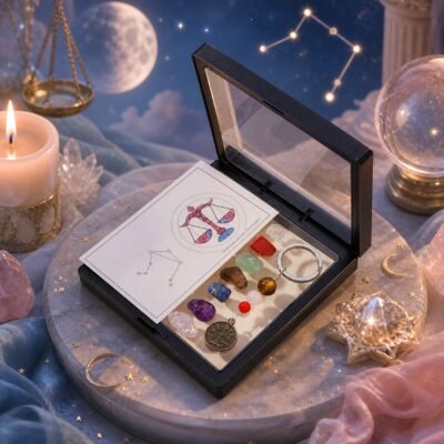 Libra Seven Chakra Crystal Keychain Gift Set