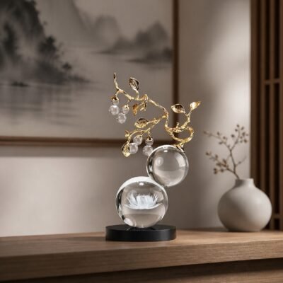 Lotus Crystal Gourd Harmony Display