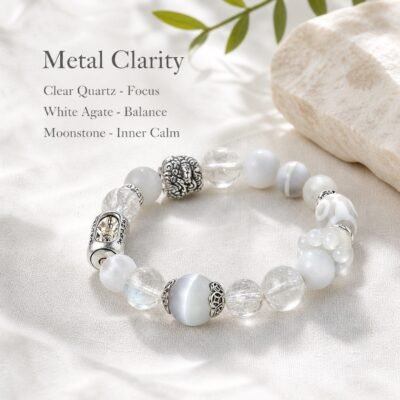 Clear Mind Vajra Crystal Bracelet