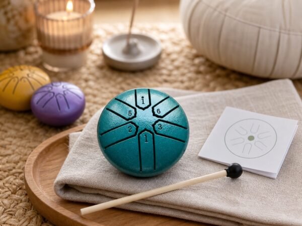 Mini 6-Note Steel Tongue Drum in carbon steel