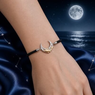 Moon & Shell Couple Bracelet Set