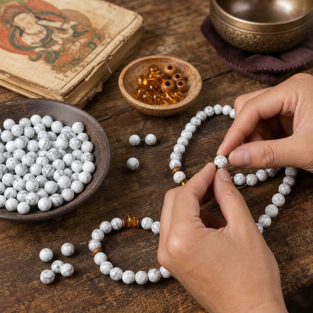 natural-white-turquoise-beads-diy-making Premium Natural White Turquoise Beads for DIY Mala Making