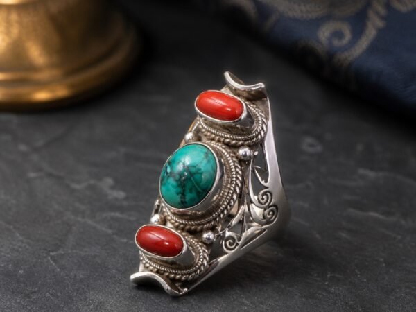 Himalayan Coral Heritage Ring
