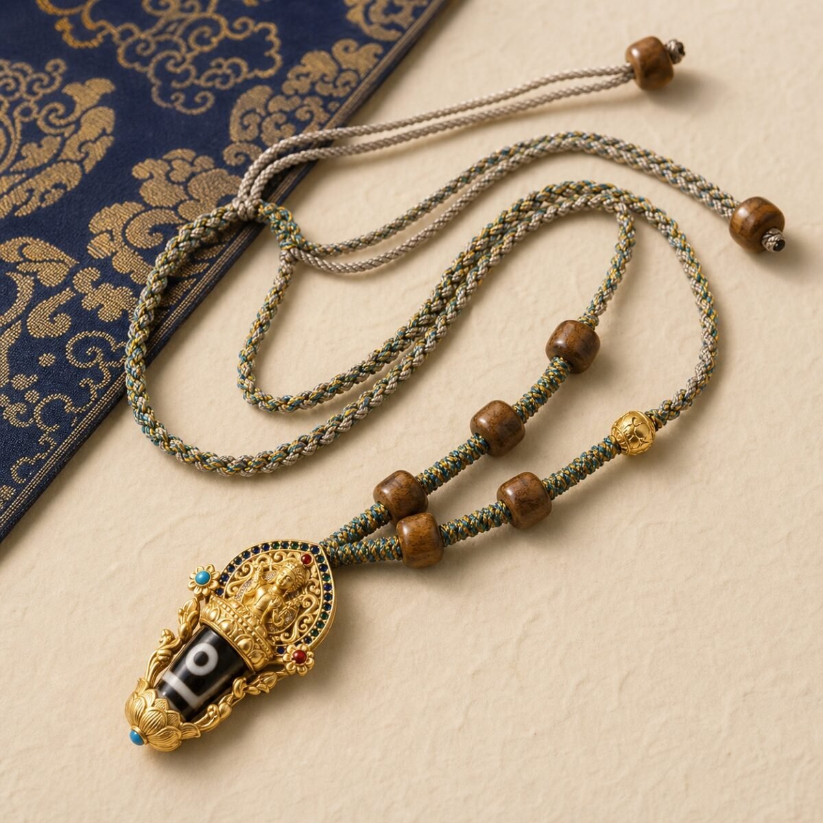 Nine-Eye Dzi Guardian Pendant