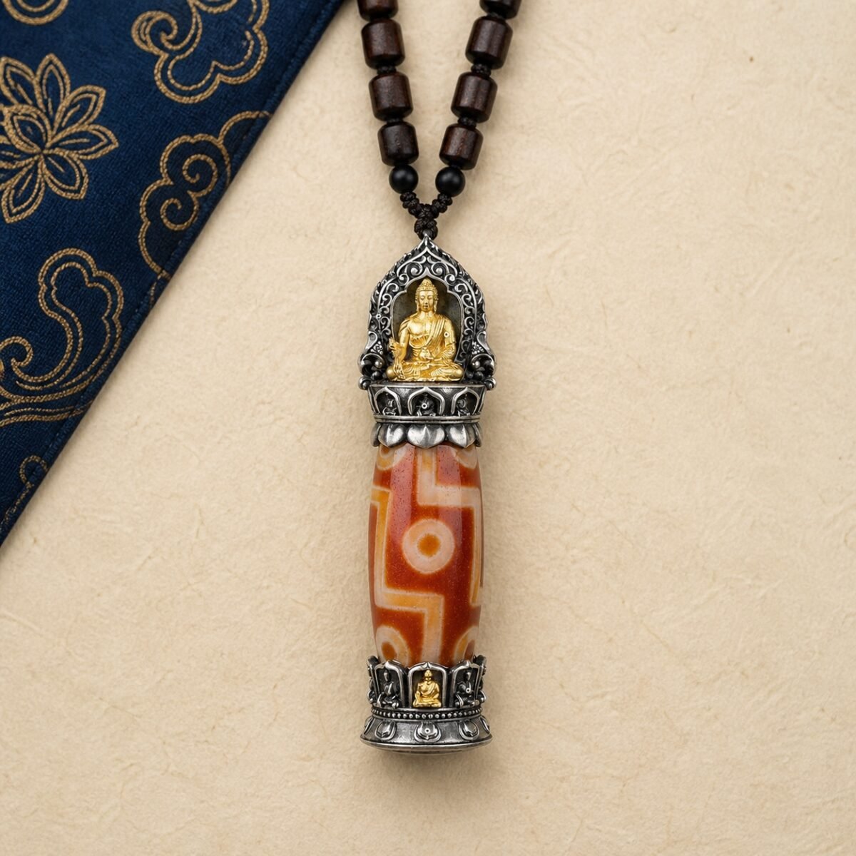 Nine-Eye Dzi Guardian Pendant