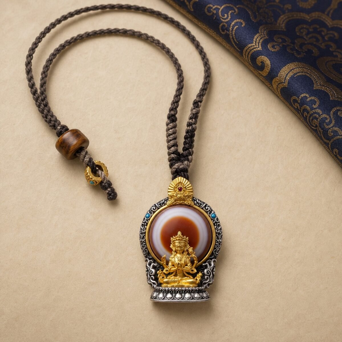 Nine-Eye Dzi Guardian Pendant