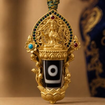 Nine-Eye Dzi Guardian Pendant