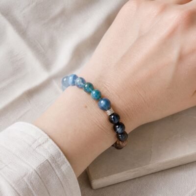 Ocean Calm Aquamarine & Blue Tiger Eye Bracelet