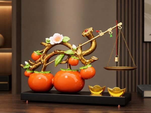 Persimmon Ruyi Balance Feng Shui Display