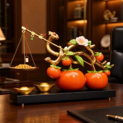 persimmon-ruyi-balance-feng-shui-display-prosperity-gold-bar Persimmon Ruyi Balance Feng Shui Display
