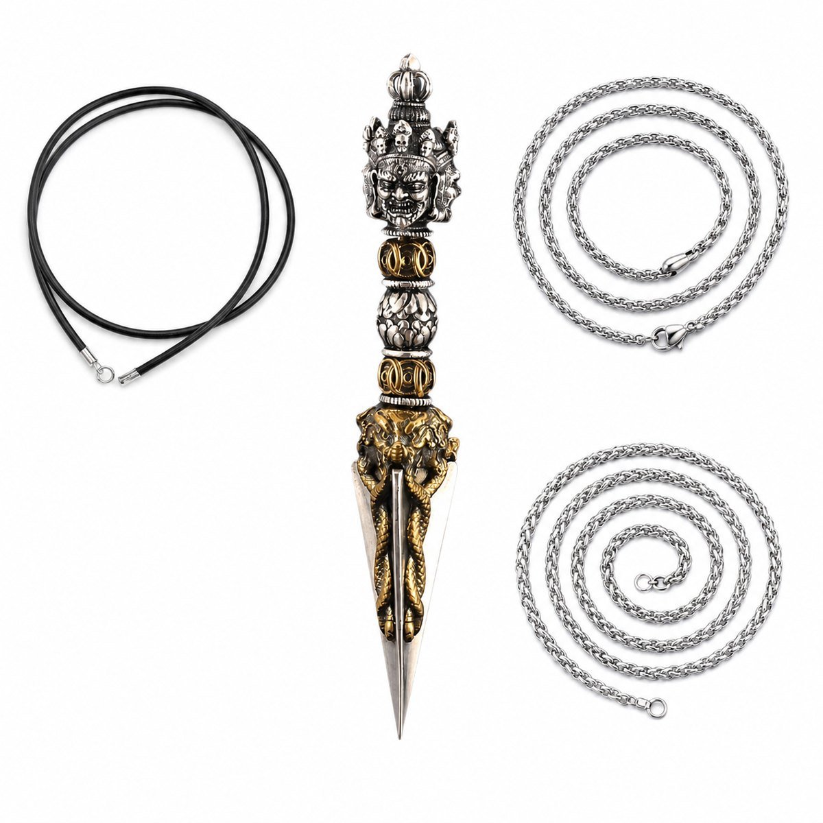 Tibetan Phurba Protection Amulet Necklace