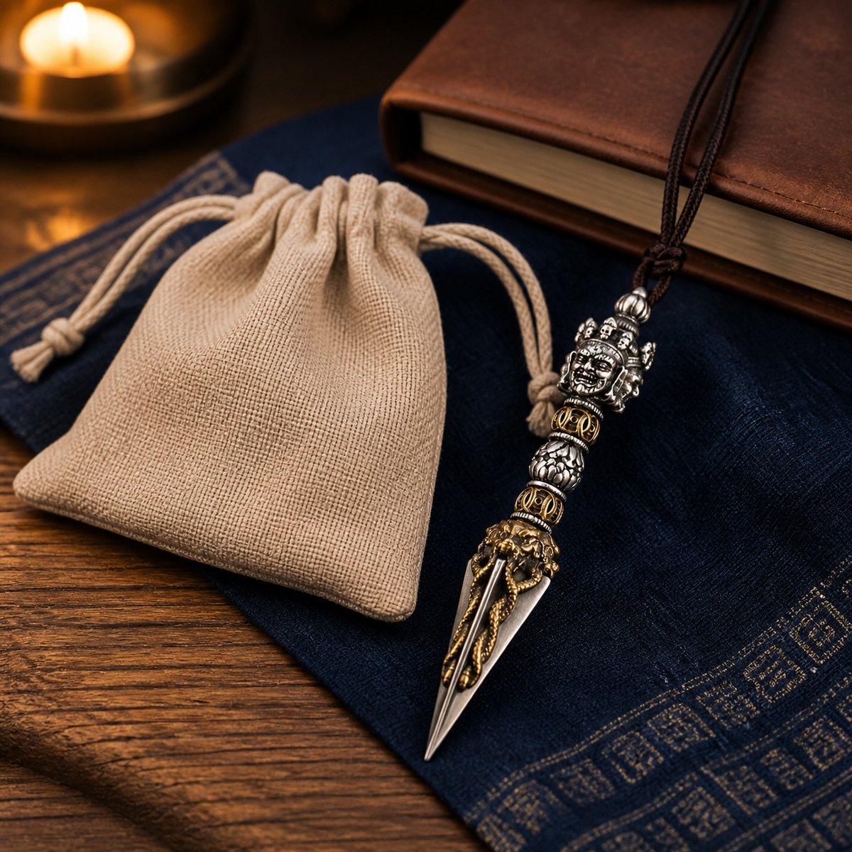 Tibetan Phurba Protection Amulet Necklace