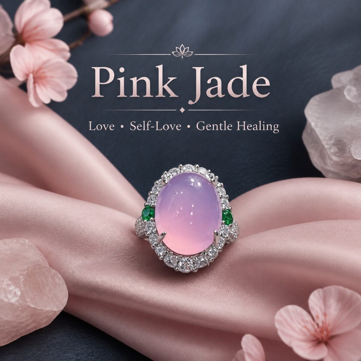 Pink Jade Love Ring