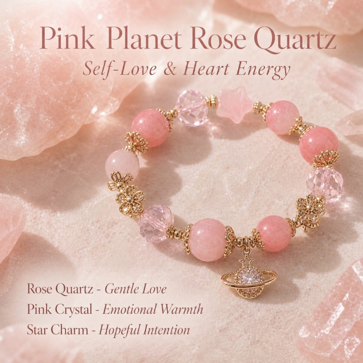 pink-planet-rose-quartz-star-bracelet-03-crystal-meaning Pink Planet Rose Quartz Star Bracelet