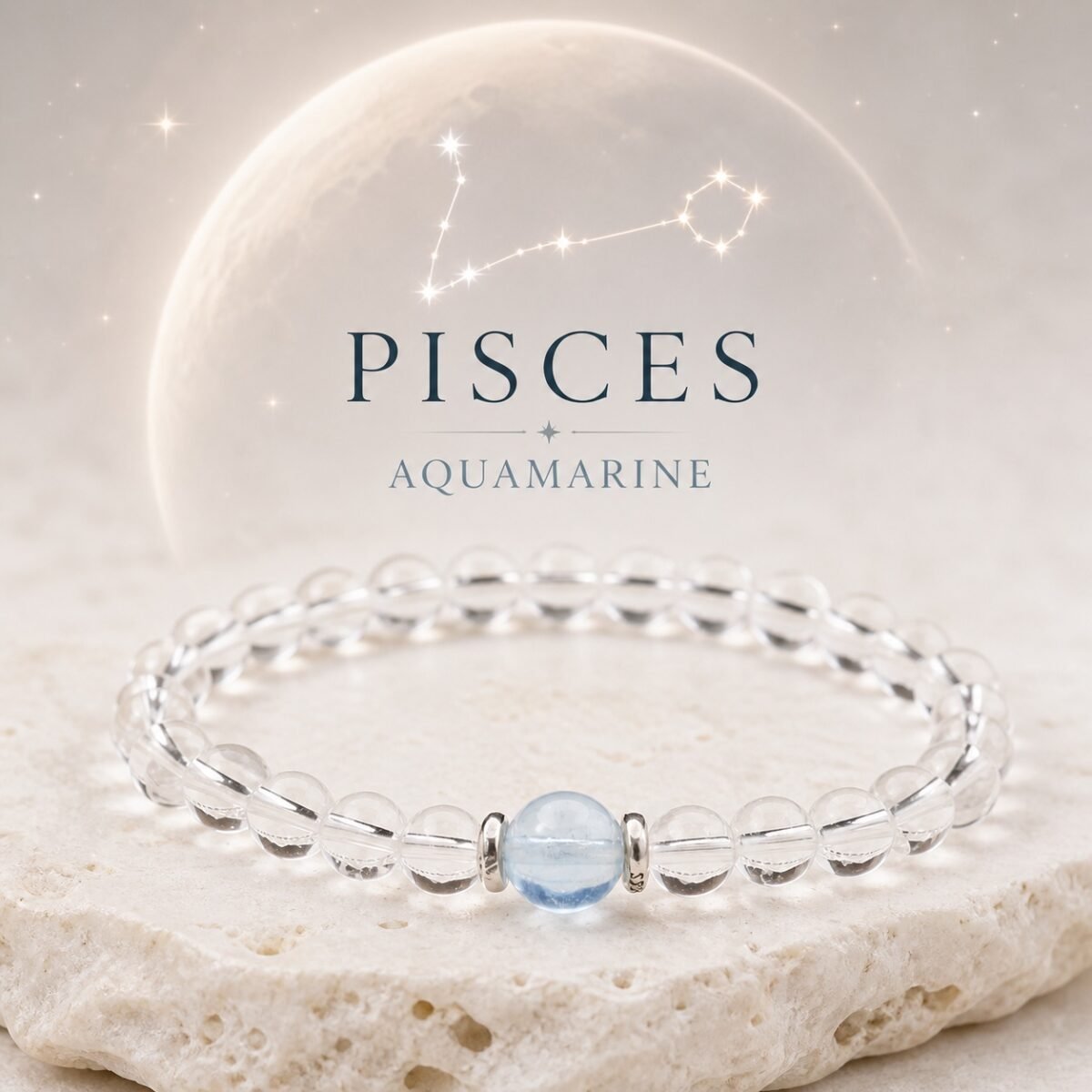 Pisces Celestial Birthstone Crystal Bracelet