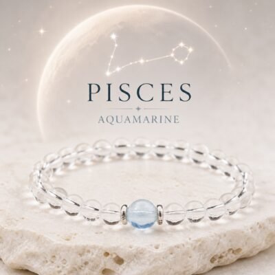 Pisces Celestial Birthstone Crystal Bracelet