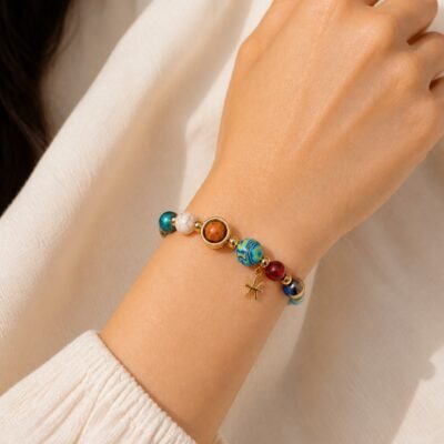 Pisces Blue Horizon Zodiac Stone Bracelet