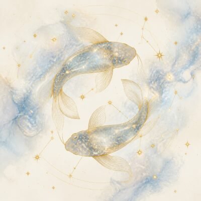 Pisces Gold Constellation Medallion Necklace