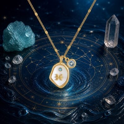 pisces-pearlescent-zodiac-birthstone-necklace-04-zodiac-totem Pisces Pearlescent Zodiac Birthstone Necklace