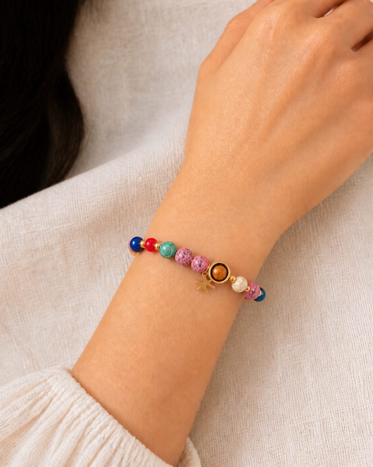 Pisces Rose Zodiac Totem Bracelet