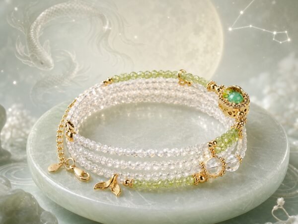 pisces-zodiac-crystal-energy-wrap-bracelet-01-product Pisces Wrap Bracelet with larimar sunstone and aquamarine beads