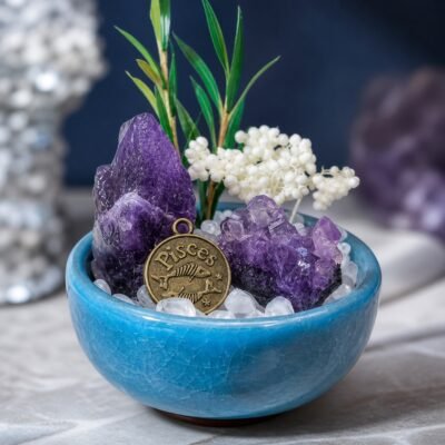 Pisces Crystal Micro-Landscape Desk Decor