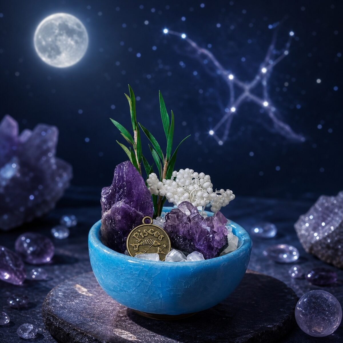 Pisces Crystal Micro-Landscape Desk Decor