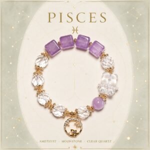 Zodiac Crystal Talisman Bracelet — Choose Your Sign - Pisces