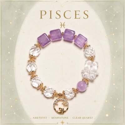Pisces Zodiac Crystal Talisman Bracelet