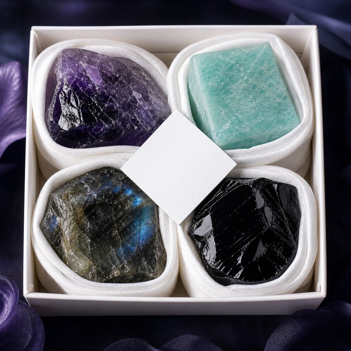 Pisces Four Raw Crystal Gift Set