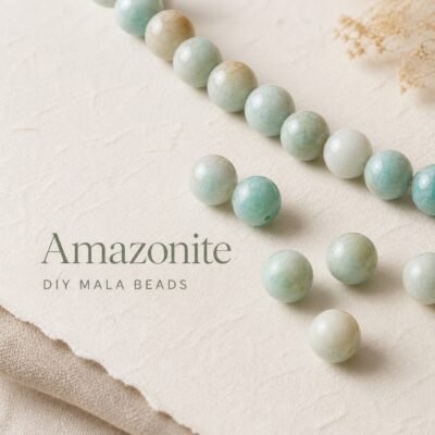 Premium Amazonite Loose Beads for DIY Mala