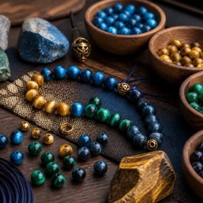 Premium Color-Enhanced Tiger Eye Loose Beads for DIY Mala