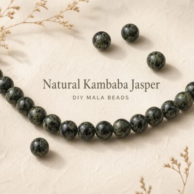 Premium Natural Kambaba Jasper Loose Beads for DIY Mala