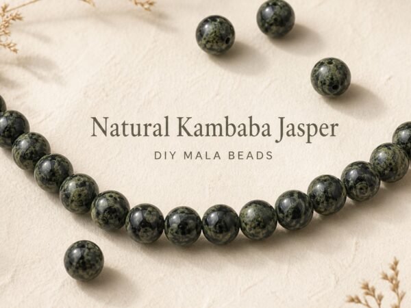 Premium Natural Kambaba Jasper Loose Beads for DIY Mala