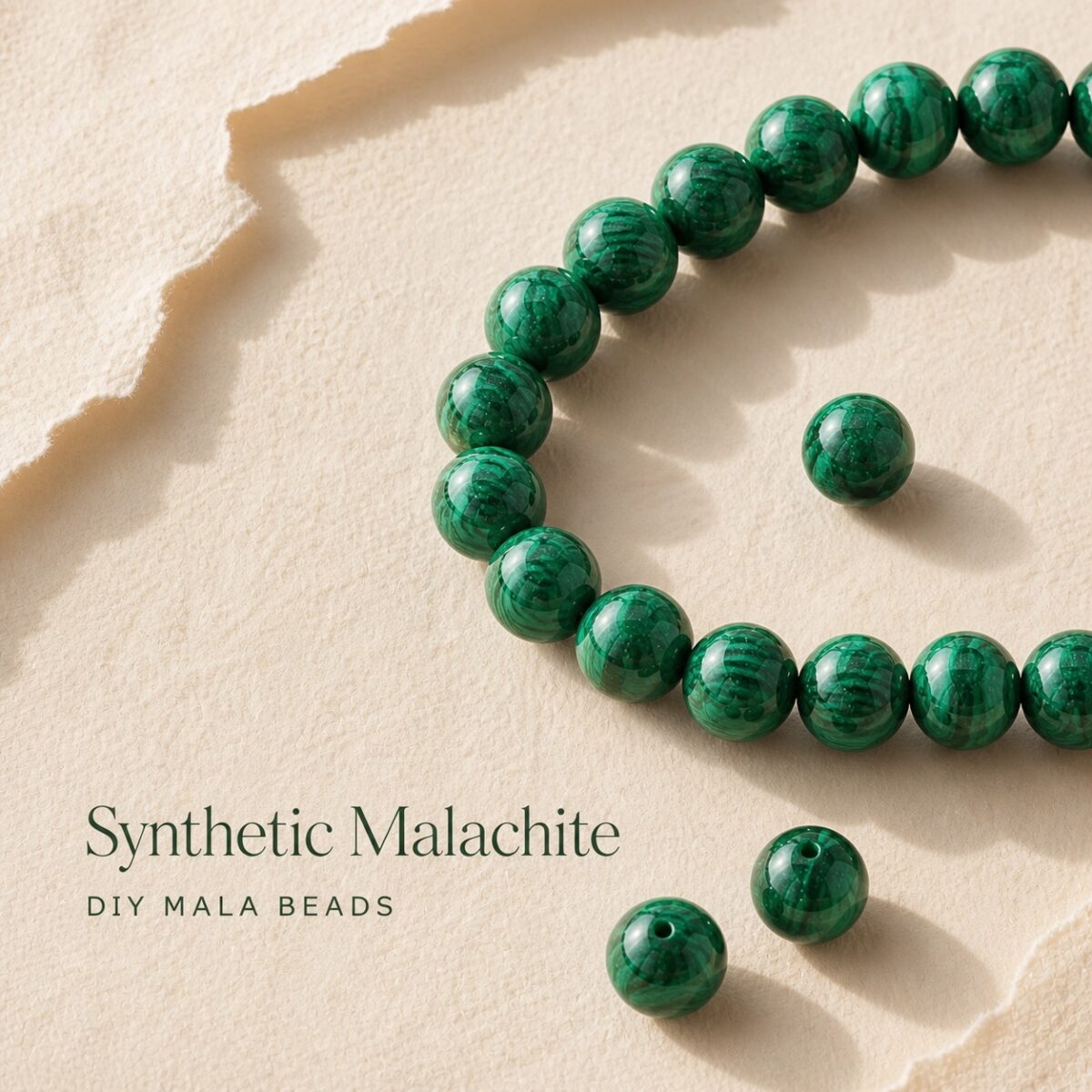 premium-malachite-synthetic-loose-beads-diy-mala-text-main Premium Synthetic Malachite Loose Beads for DIY Mala
