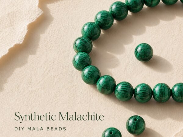 Premium Synthetic Malachite Loose Beads for DIY Mala