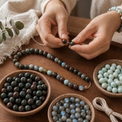 premium-mookaite-loose-beads-diy-mala-diy-making Premium Natural Mookaite Loose Beads for DIY Mala