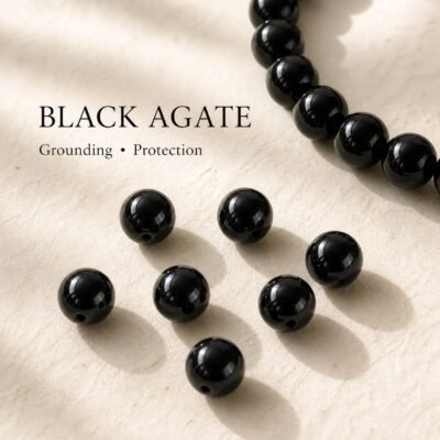 Premium Natural Agate Loose Beads for DIY Mala
