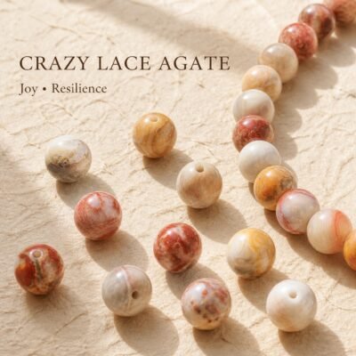 Premium Natural Agate Loose Beads for DIY Mala