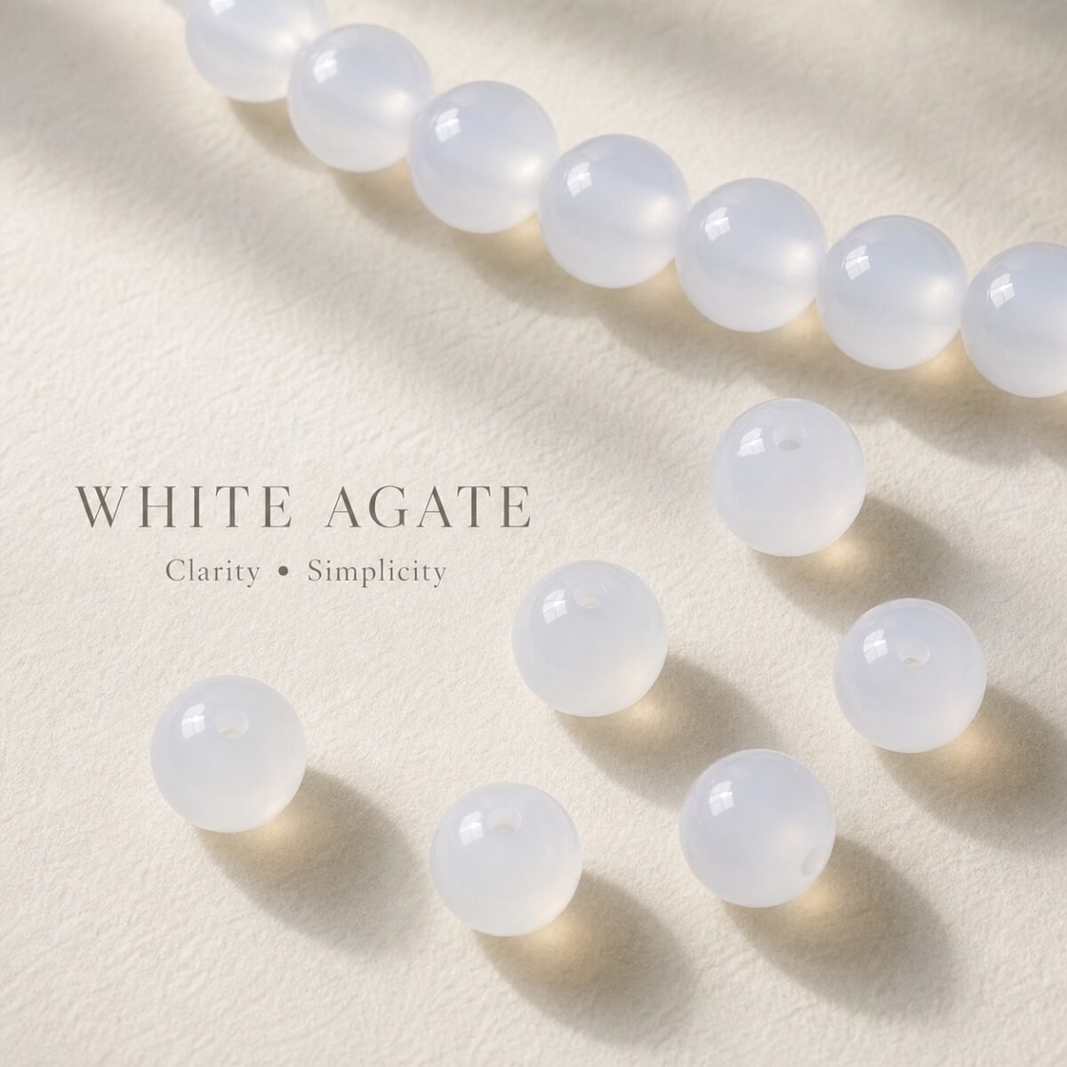Premium Natural Agate Loose Beads for DIY Mala