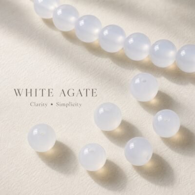 Premium Natural Agate Loose Beads for DIY Mala