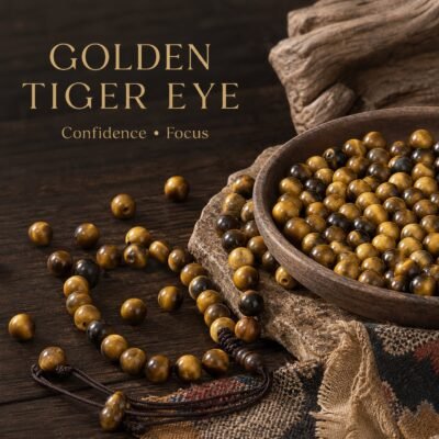 Premium Natural Tiger Eye Loose Beads for DIY Mala